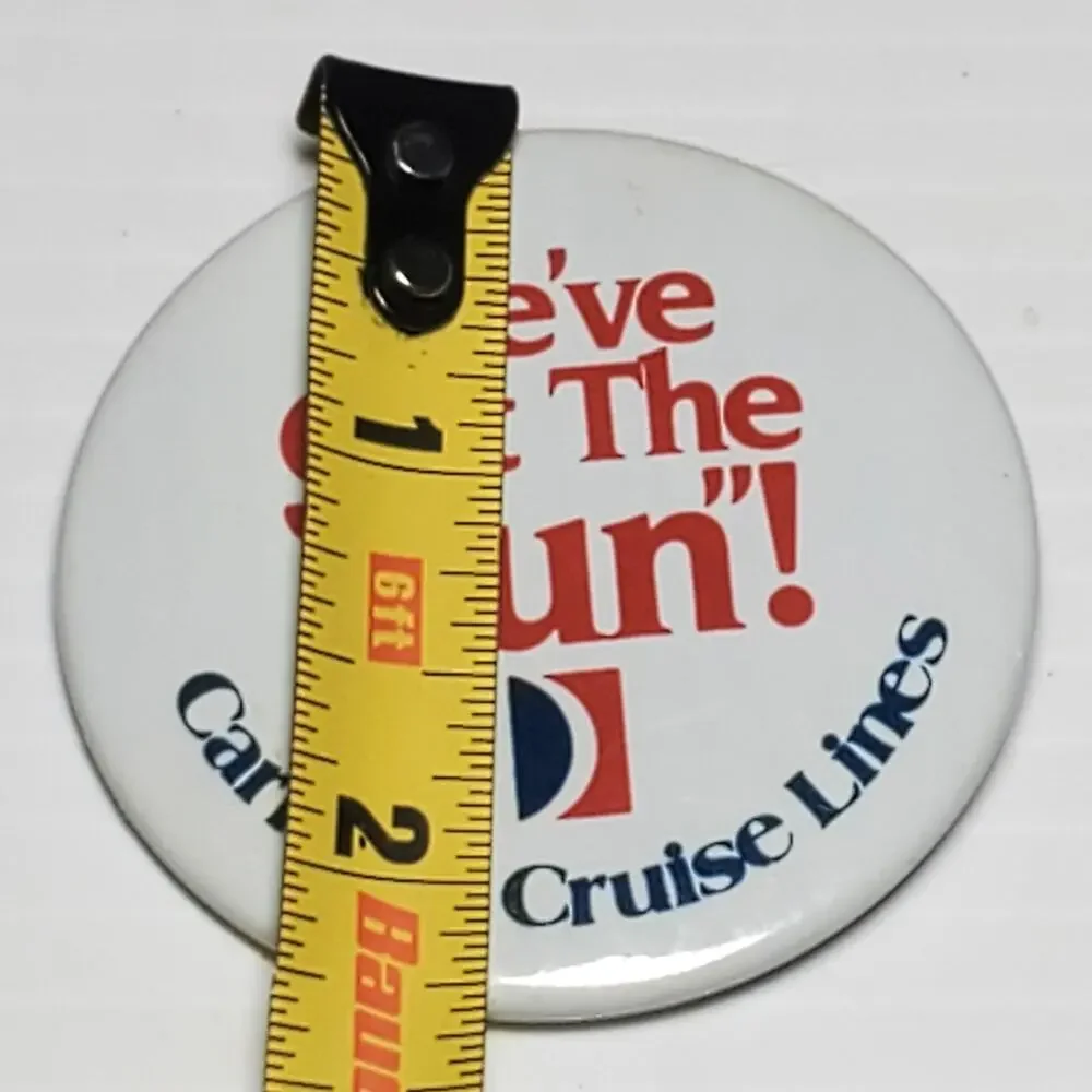 We've Got The Fun Carnival Cruises Button Pin Vtg 2.25
